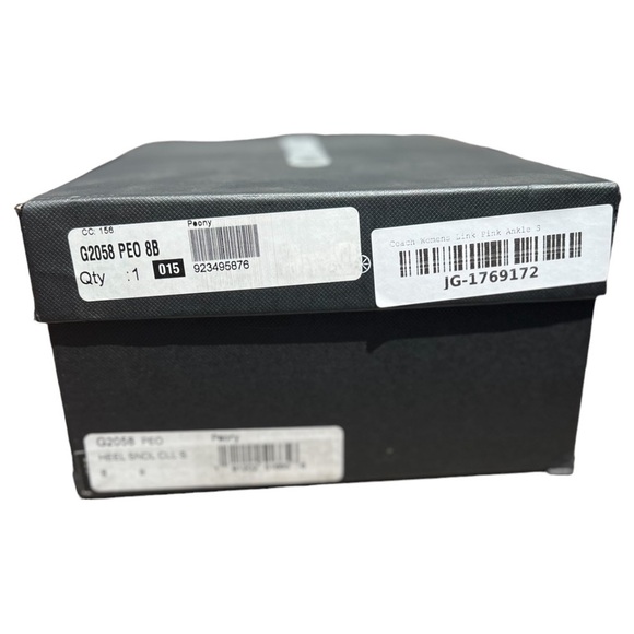 🌻NEW Coach Link Pink Peony Suede Ankle Strap Sandals Size 8 w/ Box + Shoe Bag - Picture 13 of 13